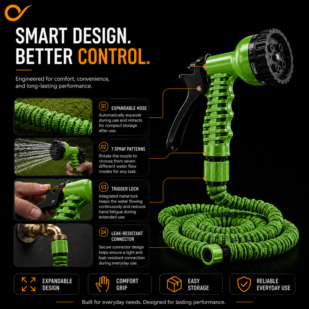 Multi purpose water gun | Auto adjusting pipe